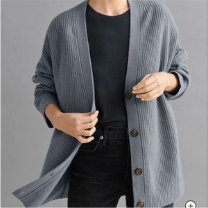 NWOT *NEW* Jenni Kayne Cashmere Cocoon Cardigan, Gray-Blue, Size Small